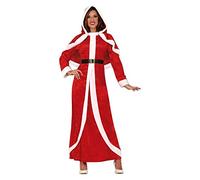 Déguisement Robe Longue Mère Noël Cape Rouge Femme Rouge, Bordeaux