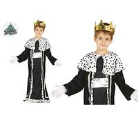 GUIRMA, S.A. Déguisement de Roi Mage Gaspard Noir pour Enfant M-(7/9 Ans)