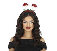 GUIRMA - Serre-TÊTE À Ressorts Bonnets NOËL Sequins Adulte - Accessoire de déguisement - Cosplay pour Noël - Thême(s) : Père Noël