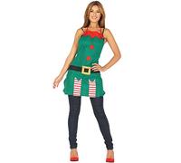 GUIRMA Tablier Elfe de Noël Adulte - Vert - Taille Unique