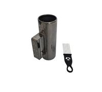 Guiro avec Grattoir Robuste, 3 × 8 | Argenté, Cylindrique, Shaker Métallique, pour Écoles, Musiciens