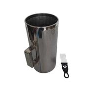 Guiro avec Grattoir Robuste, 6 × 12 | Argenté, Cylindrique, Shaker Métallique, pour Écoles, Musiciens