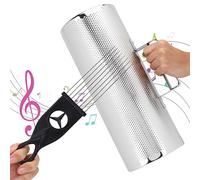 Guiro en acier inoxydable, 5" X 12,8" Instrument de percussion Guiro à percussion latine avec grattoir, outil d'instruments de musique pour performances en direct