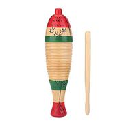 Guiro en bois, Coloré en forme de poisson idéal éducation musicale divertissement, Instrument de percussion pour fêtes jeux ateliers créatifs thérapie enfants adultes