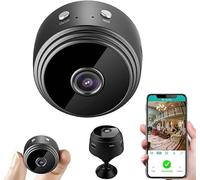 GUIRUO Mini caméra espion cachée HD 1080p sans fil portable avec vision nocturne et détection de mouvement, caméra de surveillance pour la sécurité à la maison pour l'intérieur et l'extérieur