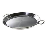 Guison 74032 Poêle à paella en acier inoxydable avec fond sandwich Argenté 32 cm