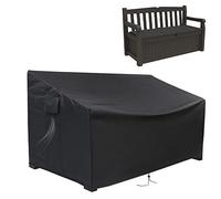 Guisong Housse de banc de rangement d'extérieur robuste pour banc de terrasse Keter 200 litres, housse imperméable pour banc de patio/armoire de rangement