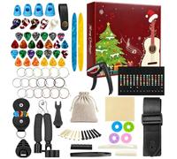 Guitar Accessories Advent Calendar - 24 Days Electric Pick Sets, Black | Christmas Music Countdown, Beginner Musician Gift Box, Daily Practice Surprise, Plectrum Collection, Holiday Party Set,