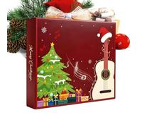 Guitar Advent Calendar, 24-Day Holiday Countdown with Picks and Tools | 17.3 x 11.6 in Music Calendar Box, Includes Guitar Picks, Strings, and Maintenance Tools, Ideal Holiday Gift for Teens