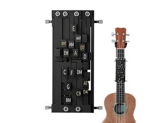 Guitar Aid Chords Trainer 15,5 x 8,8 x 6 cm en polypropylène - Instrument pour accords de guitare, pédagogique pour les leçons à la maison, bande d'étude et pratique de voyage ukulélé