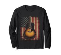Guitar American Flag Guitar Player Guitarist Country Music Manche Longue