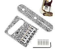 Guitar Bridge - Alloy Standard Hole Pattern Hardware, Smooth Performance Stability Design, Precision Component Replacement for Restoration Maintenance, Instrument Accessory