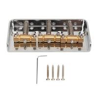 Guitar Bridge Aluminium Alliage haute résistance Charge de chargement supérieur à travers Body Saddle Bridge avec selles en laiton pour le style Tele HH