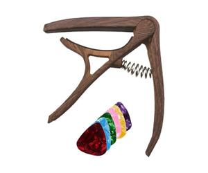 Guitar Capo, Acoustic Guitar Capos with 6 Picks, Tuner Portable Clip Adjustable Precise for Women Men Music Player Beginners Practice