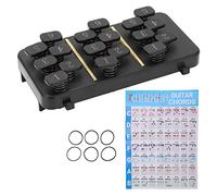 Guitar Chord Changer Aid Toolt Set pour les Débutants Système d'apprentissage avec 18 Boutons de Plus de 110 Accords d'instrument de Musique Aides à l'enseignement pour les
