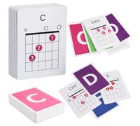 Guitar Chord Flashcards Lot de 56 cartes flash pour apprendre les accords essentiels rapidement et facilement | Parfait pour les débutants et les professionnels