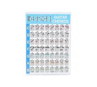 Guitar Chord Poster 56 Colour Coded Coated Paper Educational Reference Guide for Ukulele PlayersS