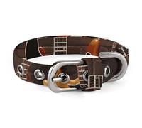 Guitar Collection Collier pour chien réglable doux et confortable avec boucle en métal pour animal domestique de petite et moyenne taille