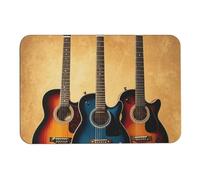 Guitar Collection Tapis de bain Diatom Mud Absorbe l'humidité et la saleté, paillasson avec dos en caoutchouc antidérapant, tapis de sol adapté sous la porte, pour salle de bain, baignoire, douche
