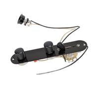 Guitar Control Plate avec Potentiomètres 250KΩ, Contrôle Volume Tonalité, 5 Way Switch pour Guitare Tele - Pré câblé, Installation Facile, Durable et Polyvalent (GE234 (noir))