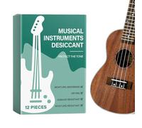 Guitar Desiccant 12 Pack Moisture Absorber For Violin Bass Ukulele | Protects Wooden Instruments From Humidity Damage, Warping, And Mold. Ideal For Guitar, Violin, And Piano Storage.