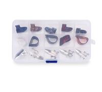Guitar Finger Pick, 15Pcs DIY Thumb Forefinger Finger Picks Protector Accessory avec Bo?te de rangement pour guitare,Accessoires universels pour guitare