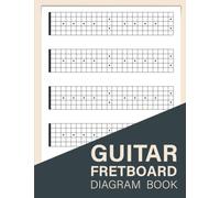 Guitar Fretboard Diagram Book: Guitar Neck Diagram Notebook, Blank Guitar Fretboard Charts, Full 24 Fret Neck Diagrams For Teachers, Students And Musicians, 120 Pages