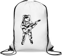 Guitar Guy Sac à cordon de serrage Motif astronaute Blanc, blanc, Taille unique