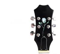 Guitar Headstock Decal Sticker PVC Removable Design(Blue Rose) | Removable PVC material, easy peel and , no , safe for guitar finish