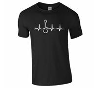 Guitar Heart Beat T Shirt Guitarist Pulse Music Rock Birthday Xmas Unisex 100% Cotton Short-Sleeve T-Shirts S