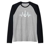Guitar Heartbeat - Rhythm of Life Design Manche Raglan