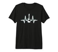 Guitar Heartbeat - Rhythm of Life Design T-Shirt Haut de Gamme