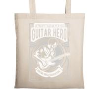 Guitar Hero Rythm Melody Ultimate Guitar Player Sac fourre-tout en coton écologique Beige
