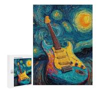 Guitar in Starry Night Sky-1 Puzzle 1000 Pièces Educa Jouet en Bois Cadeau Unique Décoration Intérieure Jeu Éducatif Challenge Toy Adultes Et Enfants À Partir De 14 Ans 500 PCS
