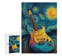 Guitar in Starry Night Sky-1 Puzzle 300 Pièces Educa Jouet en Bois Cadeau Unique Décoration Intérieure Jeu Éducatif Challenge Toy Adultes Et Enfants À Partir De 14 Ans 300 PCS