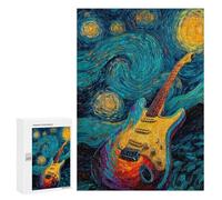 Guitar in Starry Night Sky Puzzle 300 Pièces Educa Jouet en Bois Cadeau Unique Décoration Intérieure Jeu Éducatif Challenge Toy Adultes Et Enfants À Partir De 14 Ans 300 PCS