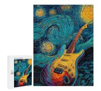 Guitar in Starry Night Sky Puzzle 500 Pièces Educa Jouet en Bois Cadeau Unique Décoration Intérieure Jeu Éducatif Challenge Toy Adultes Et Enfants À Partir De 14 Ans 500 PCS