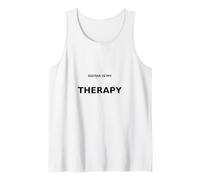 Guitar is My Therapy Design Musicien Typographie Noir Débardeur