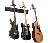 Guitar Lab - Support Mural Métallique Pour Guitare - Supporte 3 Guitares, Support Mural Idéal Pour les Guitares Électriques, Basses, Acoustiques, Idéal Comme Cadeau