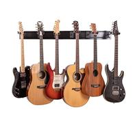 Guitar Lab - Support Mural Métallique Pour Guitare - Supporte 6 Guitares, Support Mural Idéal Pour les Guitares Électriques, Basses, Acoustiques, Idéal Comme Cadeau