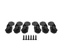 Guitar Locking Tuners Mécanismes de Tuning Verrouillables, 6 Pièces Gauches, Alliage Noir - Précision et Durabilité, Installation Facile, Convient Acoustic et Electric (Trois à gauche et trois à