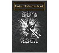 Guitar Notebook Journal: Classic 80s Rock Music Devil Horns Drumsticks Retro Vintage 105 Pages Blank Sheet Music For Guitar With Chord Boxes, Staff, Tab And Lyric