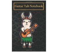 Guitar Notebook Journal: Cute Llama Hawaii Ukulele Funny Hawaiian Guitar Player Gift 105 Pages Blank Sheet Music For Guitar With Chord Boxes, Staff, Tab And Lyric