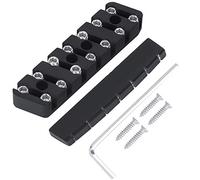 Guitar Nut & Lock Set for 7/8 String Headless | Black Brass Lock + Bone Nut | Improves Tuning Stability | Easy Install Kit (7-string GA888)