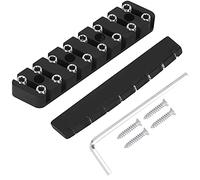 Guitar Nut & Lock Set for 7/8 String Headless | Black Brass Lock + Bone Nut | Improves Tuning Stability | Easy Install Kit (8-string GA889)
