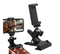 Guitar Phone Holder Mount | Rotatable Bass Mobile Phone Stand | Cellphone Holder For Guitarists Practice Times Video Tutorials Live Streaming Performance Recording Music Composition