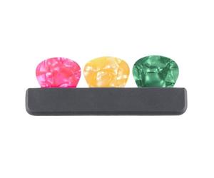 Guitar Pick Box, Plectrum Storage Organizer with Easy to Paste Design, Compact Portable Pick Holder for Acoustic, Electric Guitar, Bass and Ukulélé Players