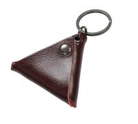 Guitar Pick Container Accessoires Guitare Accessoires Outils Poches Pick Portefeuille Sac triangulaire, marron foncé