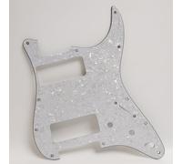 Guitar Pick Guard, Double Pickguard P90 for Stratocaster multicolore 11 trous SSS compatible USA/Mexique(4 Ply White Peral)