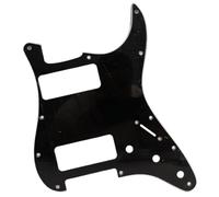 Guitar Pick Guard, Double Pickguard P90 for Stratocaster multicolore 11 trous SSS compatible USA/Mexique(3 Ply Black)